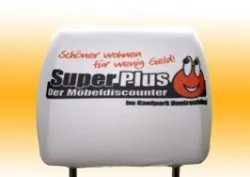 Kopfstützenbezug inkl Druck ca.14x14cm