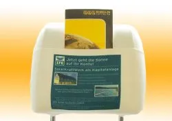 Kopfstützenbezug mit Einstecktasche inkl. Druck