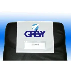 Kopfstützenlatzen PE Stoff mit Druck & Sichtfenster