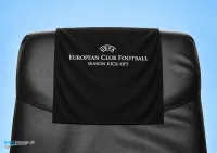 Kopfstützenlatzen schwarz PE/BW Druck Transfer US F-Band
