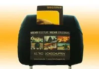 Kopfstützenbezug mit Tasche inkl.Druck ca. 14x14cm